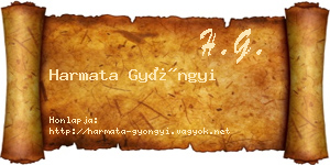 Harmata Gyöngyi névjegykártya