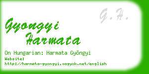gyongyi harmata business card
